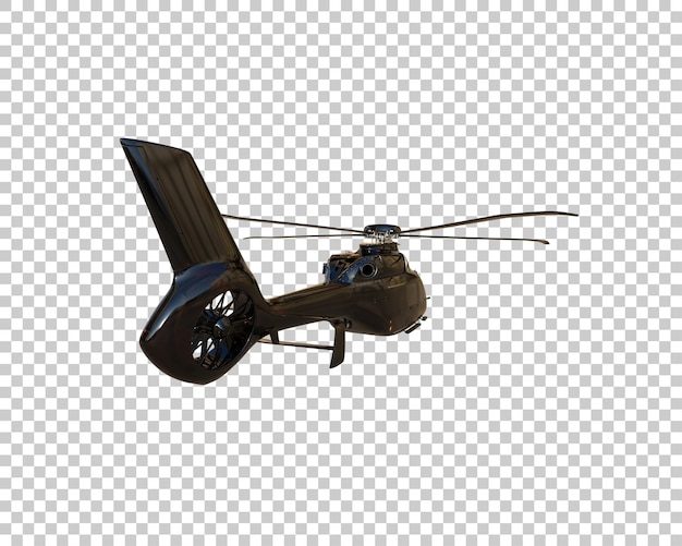 PSD helicopter isolated on background 3d rendering illustration