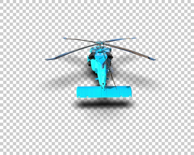 PSD helicopter isolated on background 3d rendering illustration