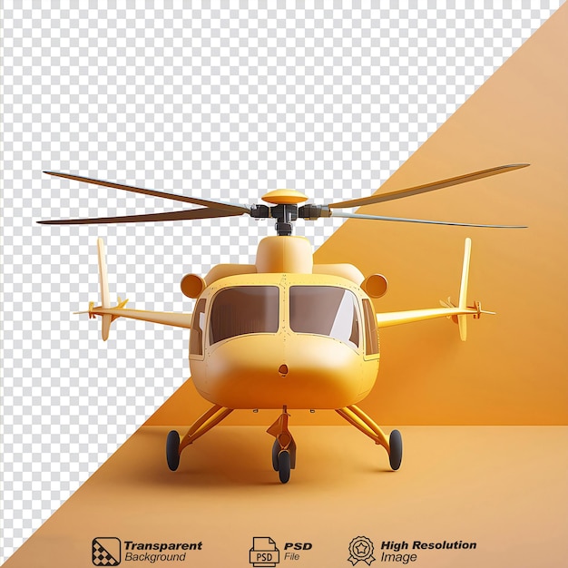 PSD helicopter symbol isolated on transparent background