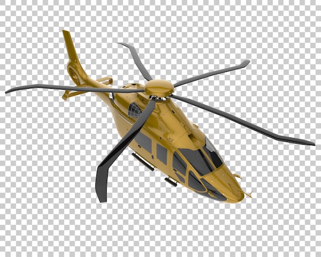 Helicopter on transparent background. 3d rendering - illustration