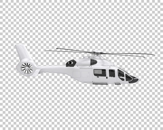 Helicopter on transparent background. 3d rendering - illustration