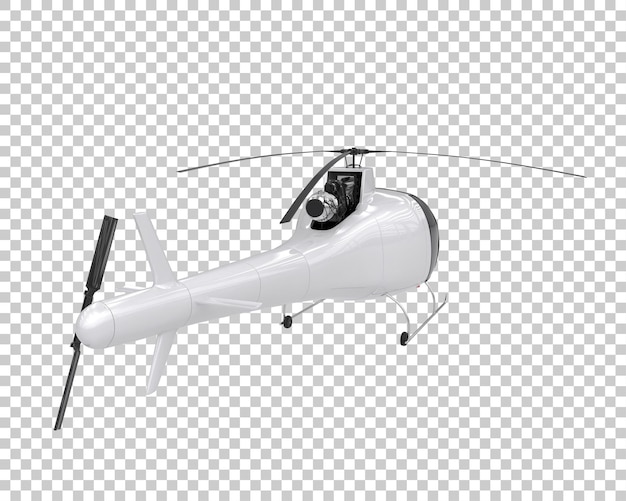 PSD helicopter on transparent background. 3d rendering - illustration