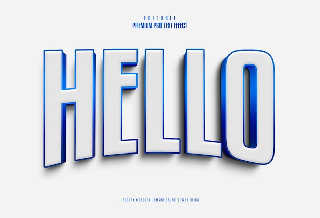 Hello fully editable premium psd text effect generator