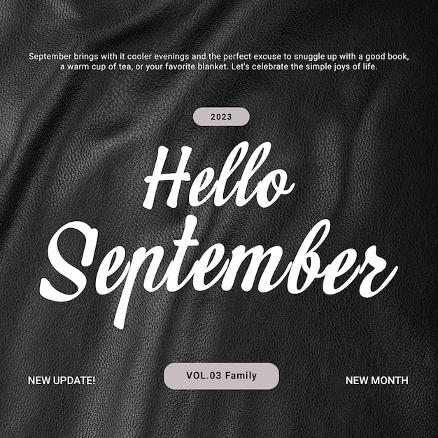 Hello September Instagram Post