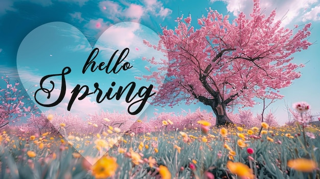 hello spring card