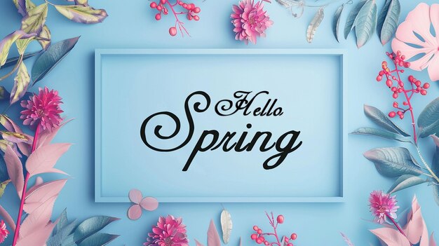 hello spring card