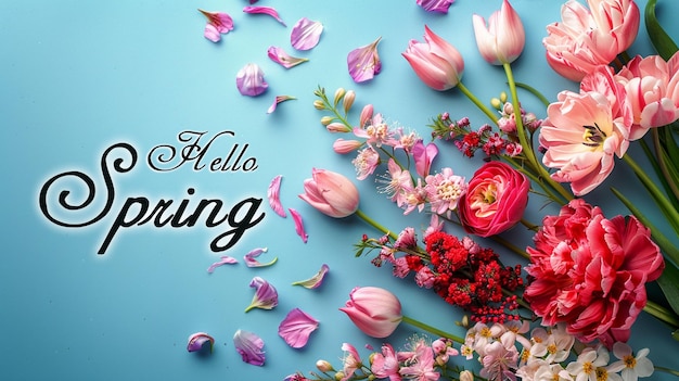 hello spring card