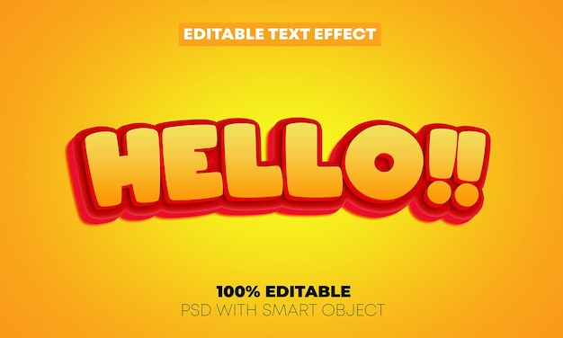 Hello text effect styles