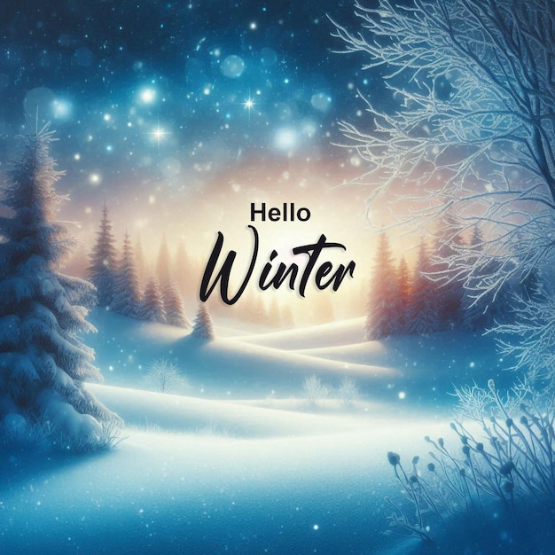 Hello Winter Background