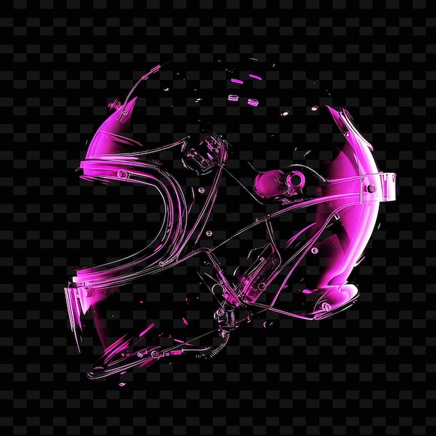 Helmet With a Protective Design Made With Clear Polycarbonat PNG Unique Neon Fashion Clothing