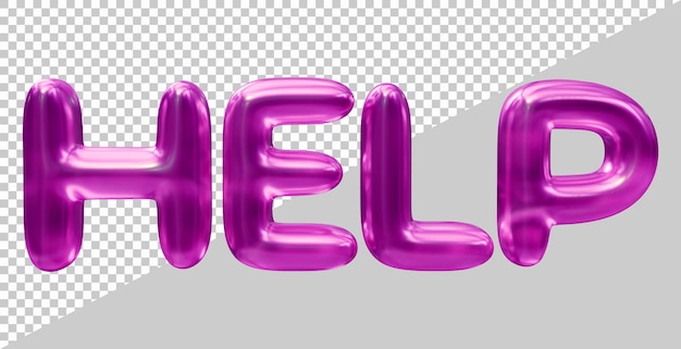 Help text design with 3d modern effect style