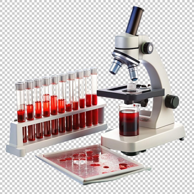 PSD hematology analyze on transparent background