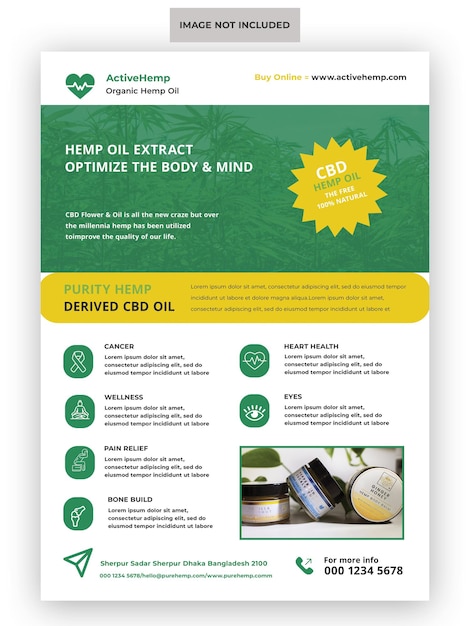 Hemp product flyer Template