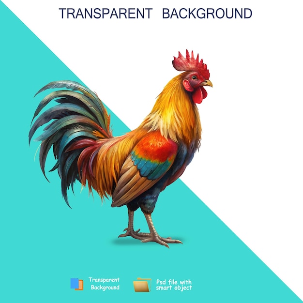 PSD hen png transparent background