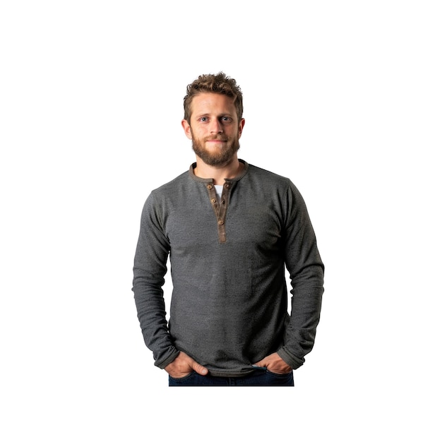 PSD henley isolated on transparent background