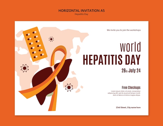 Hepatitis day template design