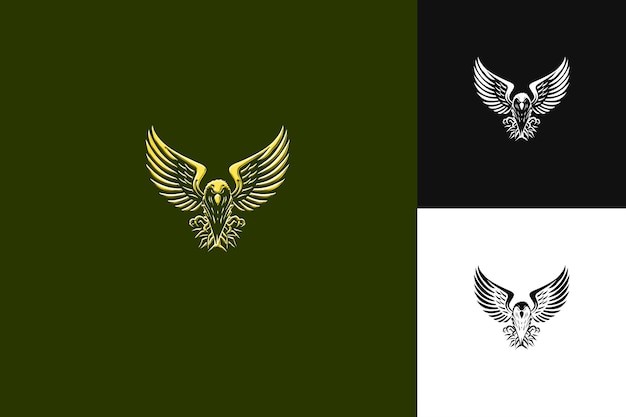 Heraldic Falcon Logo With Wings and Talons for Decoration Wi Abstract Vector Design Collections