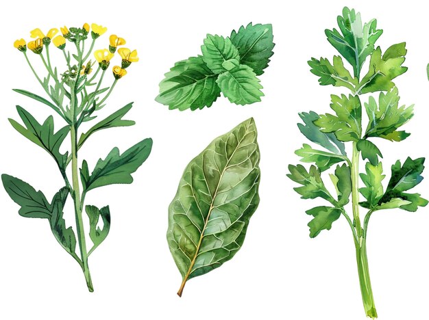 Herbs clipArt watercolor illustration