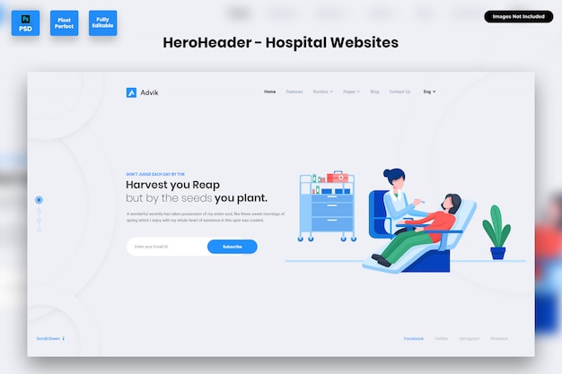 Hero Header for Hospital Websites