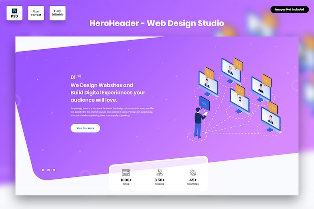 Hero Header for Web Agency Websites