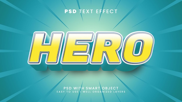 Hero text effect