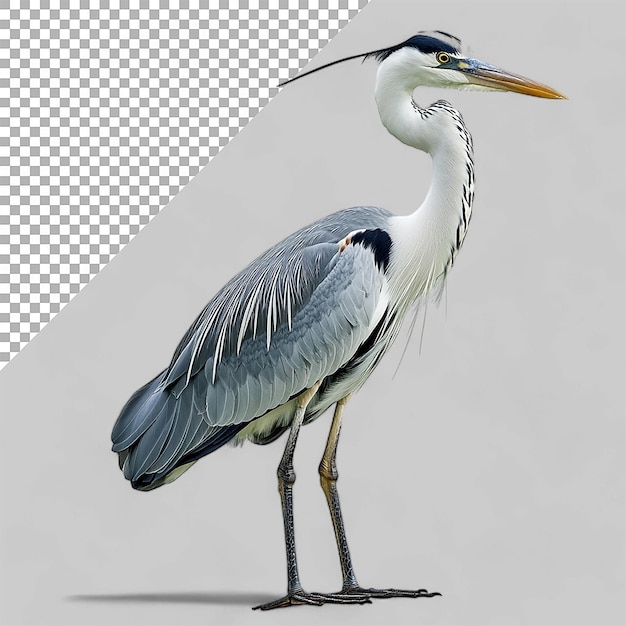 PSD heron animal on transparent background