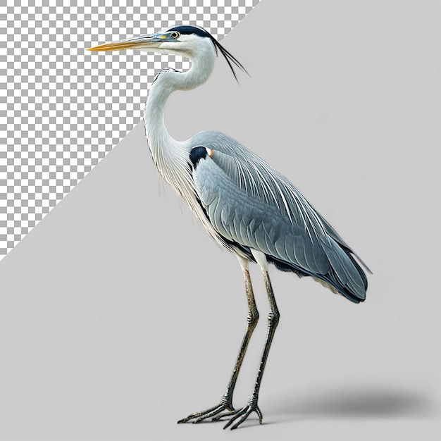 PSD heron animal on transparent background