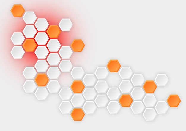 PSD hexagonal orange gradient background