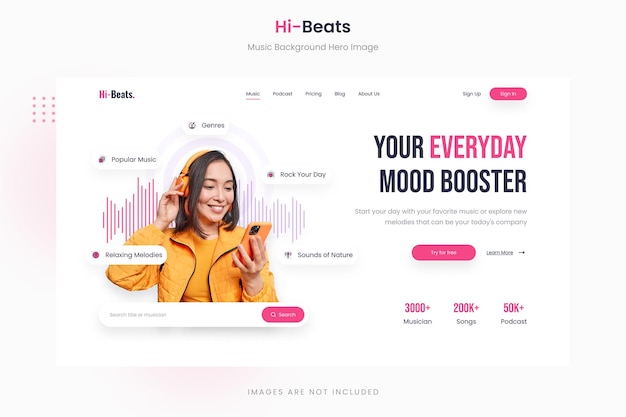 Hi-Beats - Upbeat Energizing Music Background Hero Image