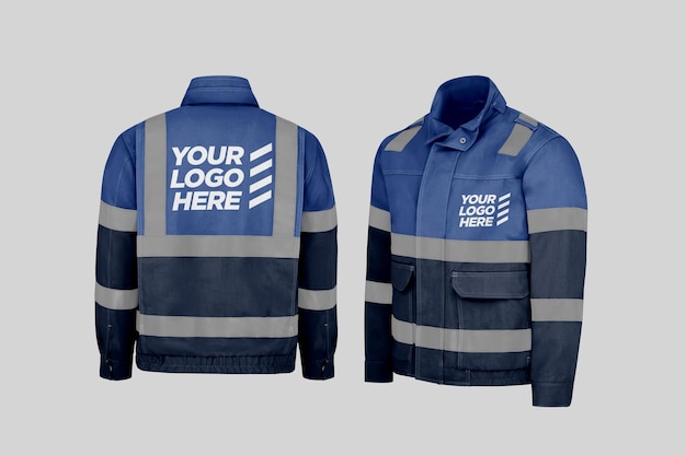 PSD hi vis work jacket mockup