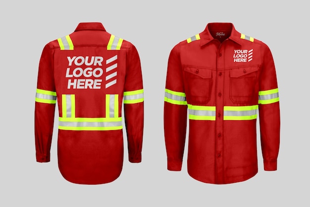 Hi Vis work shirt mockup