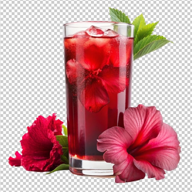 PSD hibiscus cooler transparent background