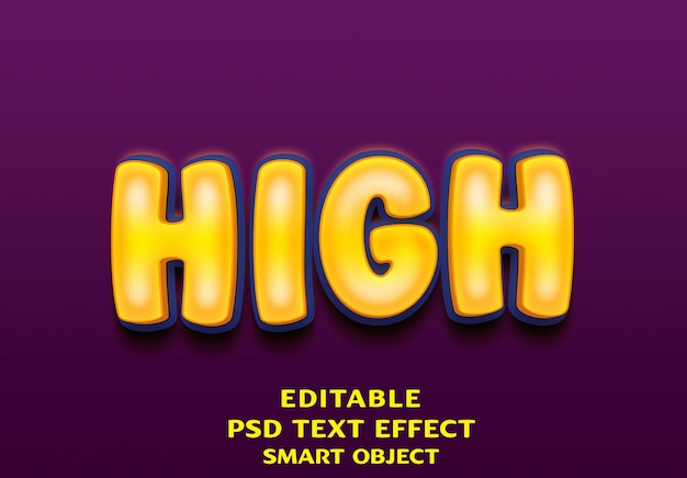 high 3d text effect design