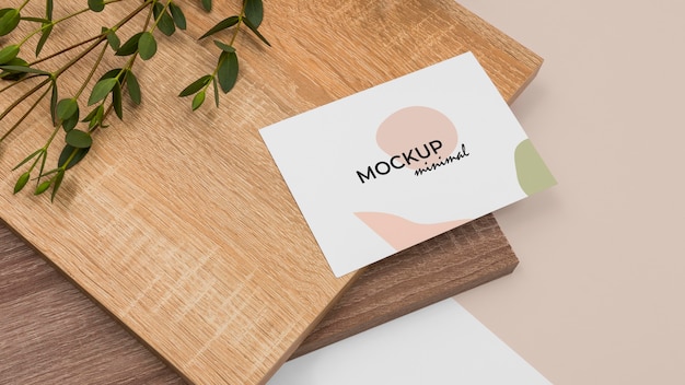 High angle stationery mockup