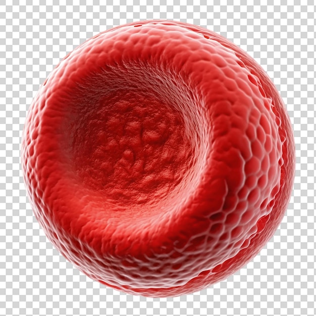 PSD high detail red blood cell 3d isolated on transparent background