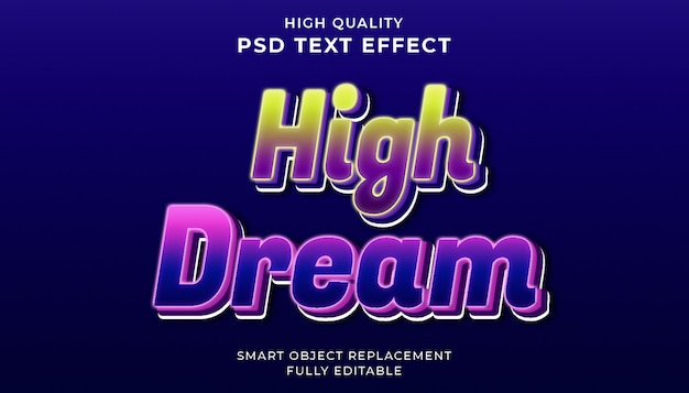 High dream text effect