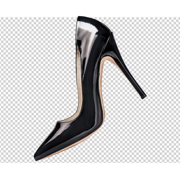 PSD a high heel shoe with a gold heel and a black heel