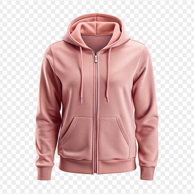 High quality a beautiful hoodie isolated on transparent background for mockup