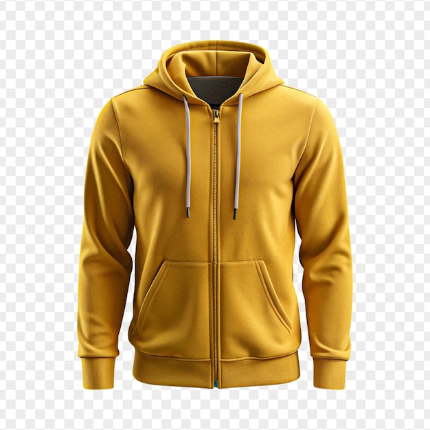 High quality a beautiful hoodie isolated on transparent background for mockup