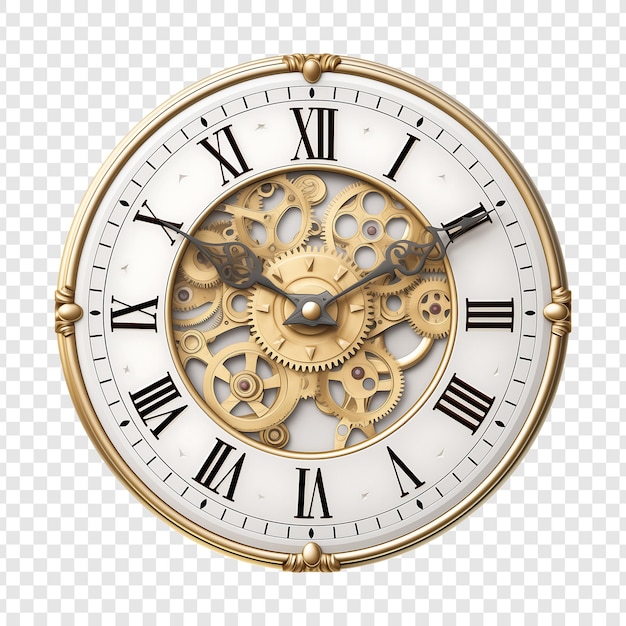 High quality clock isolated transparent background