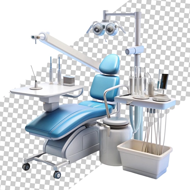 PSD high quality of dental equipment enhance on transparent background