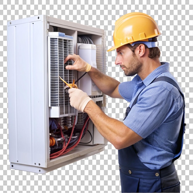 PSD high quality expert air conditioning word on transparent background