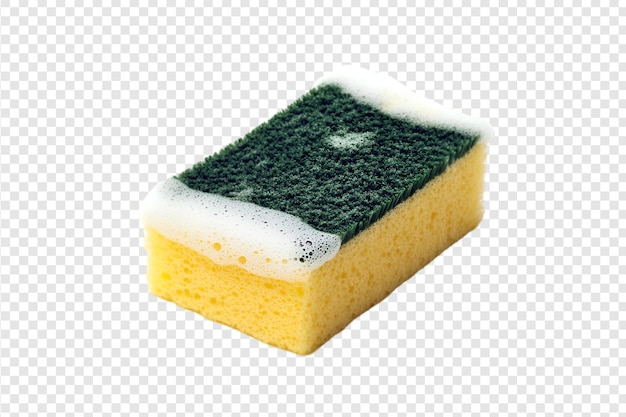 PSD high quality kitchen sponge on a transparent background