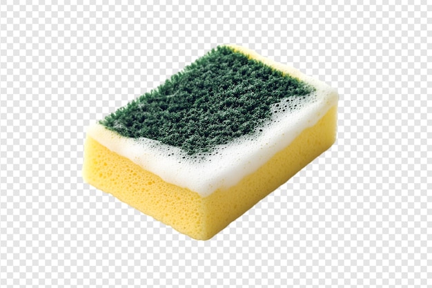 PSD high quality kitchen sponge on a transparent background