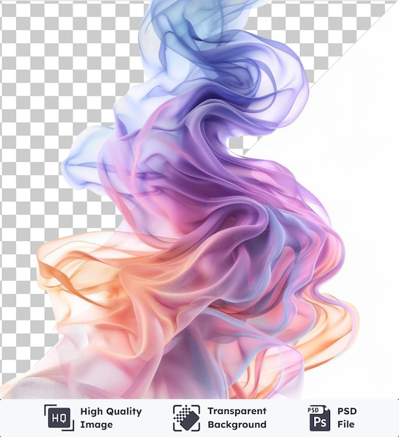 high quality transparent psd abstract silk flows vector symbol fluid elegance flowing in the wind