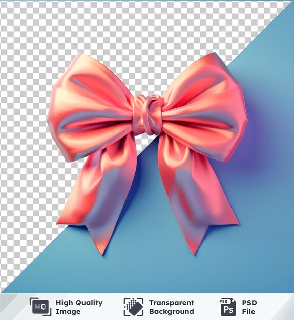 High quality transparent psd images of red gift ribbon bow for various purposes