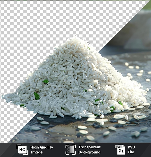 PSD high quality transparent psd pile of white rice png clipart