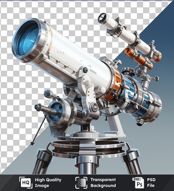 high quality transparent psd realistic photographic astronomer _ s telescope looking into the sky