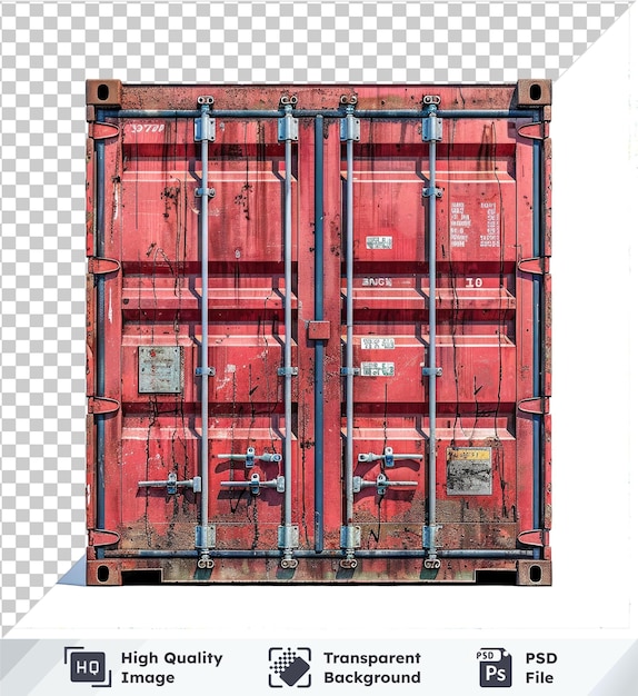 PSD high quality transparent psd sea container isolated on a transparent background