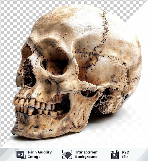 high quality transparent psd skull isolated on transparent background